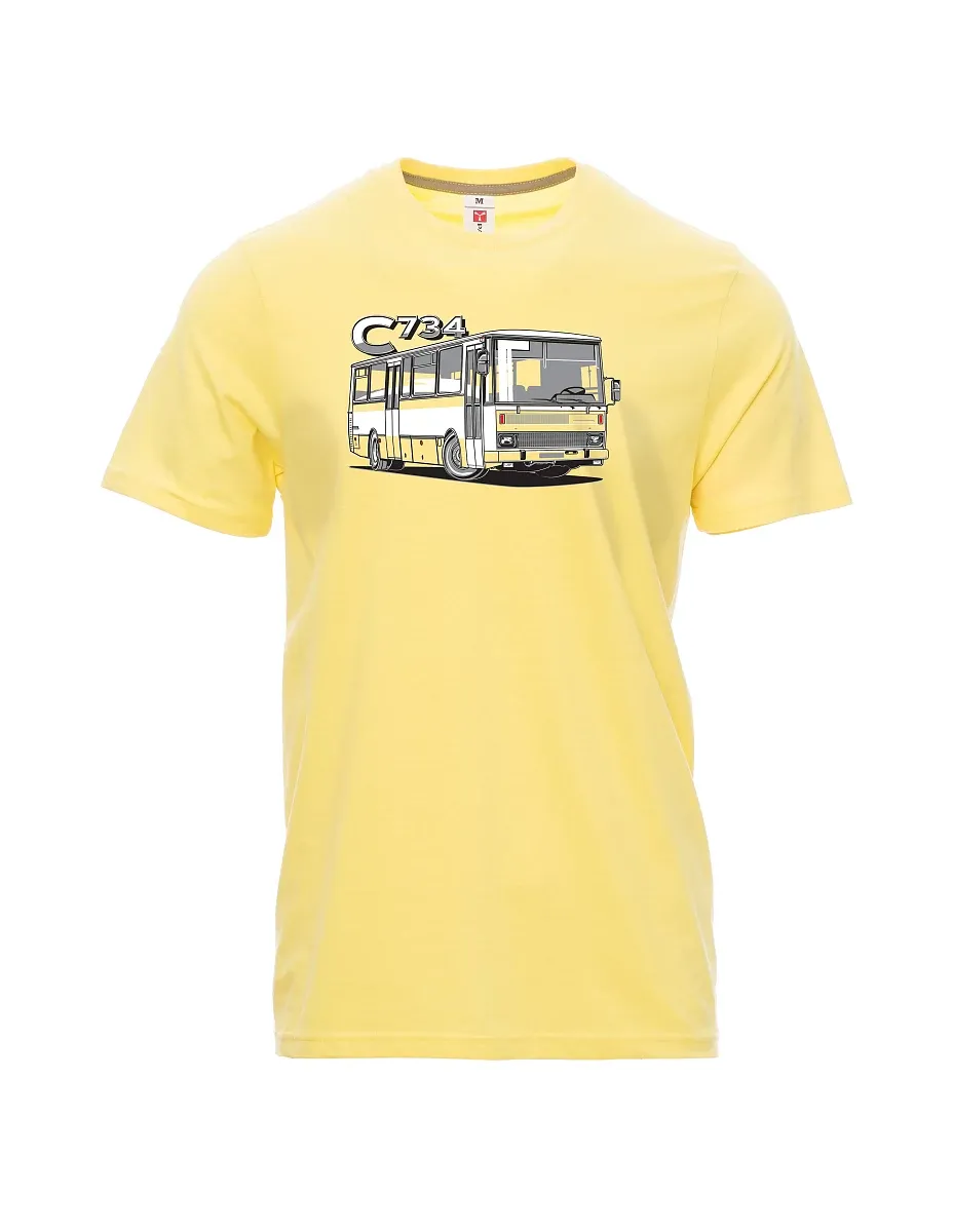 Maglia da uomo giallo chiaro autobus C734