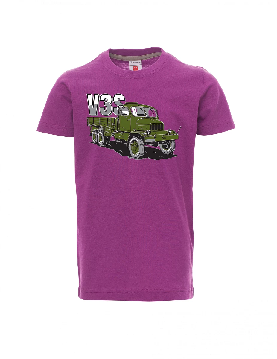Maglia da bambino viola Camion V3S Camion con pianale