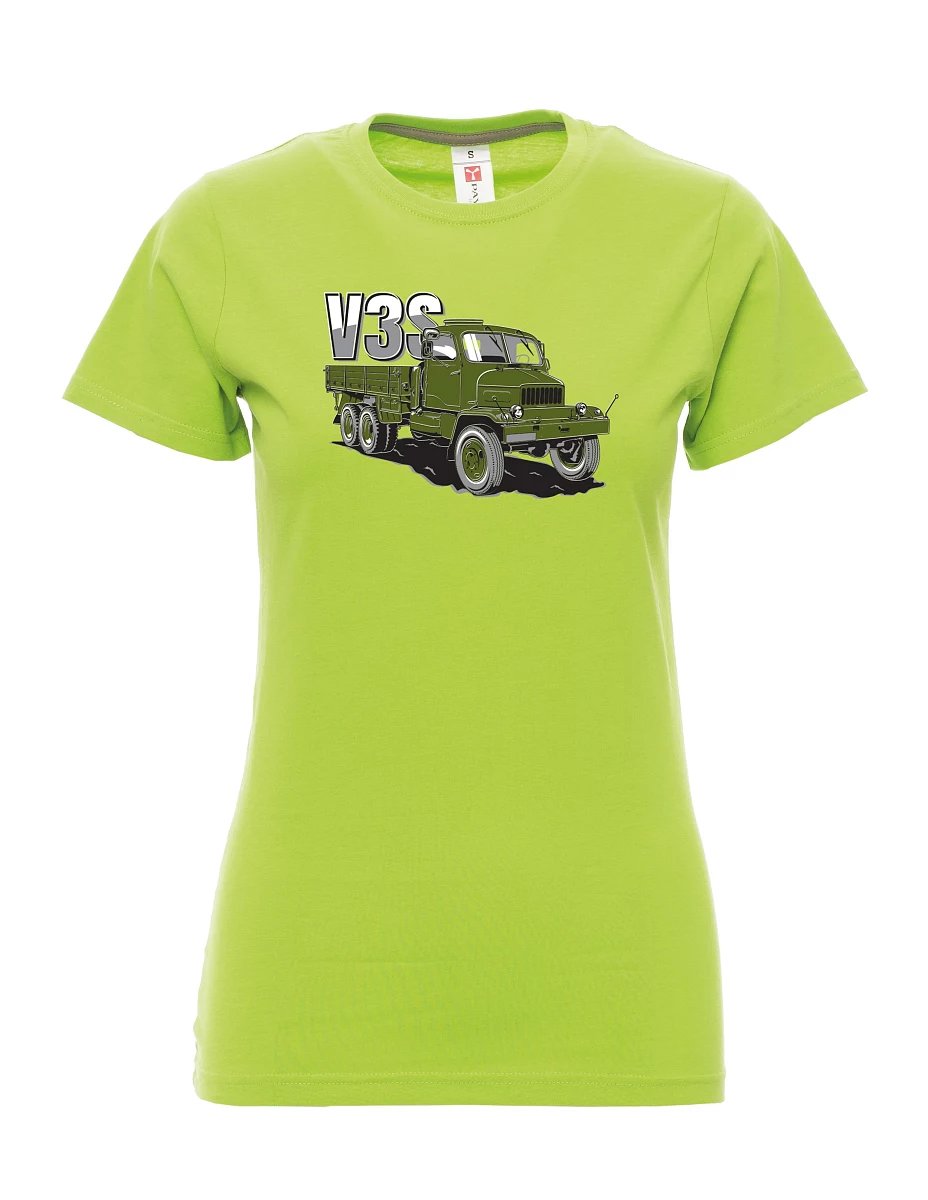 Maglia da donna colore lime Camion V3S Camion con pianale