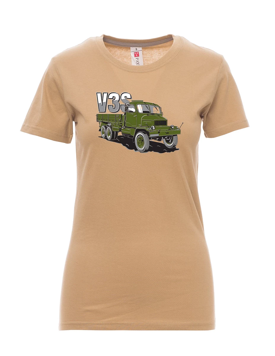 Maglia da donna marrone Camion V3S Camion con pianale