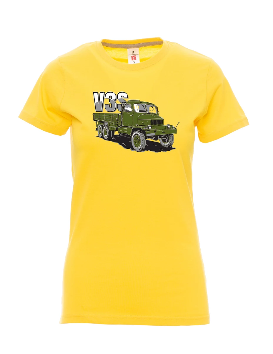 Maglia da donna gialla Camion V3S Camion con pianale
