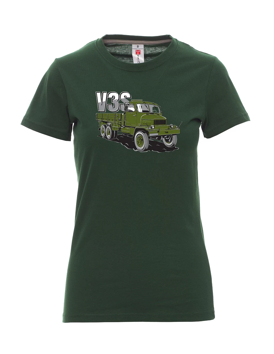 Maglia da donna verde scuro Camion V3S Camion con pianale
