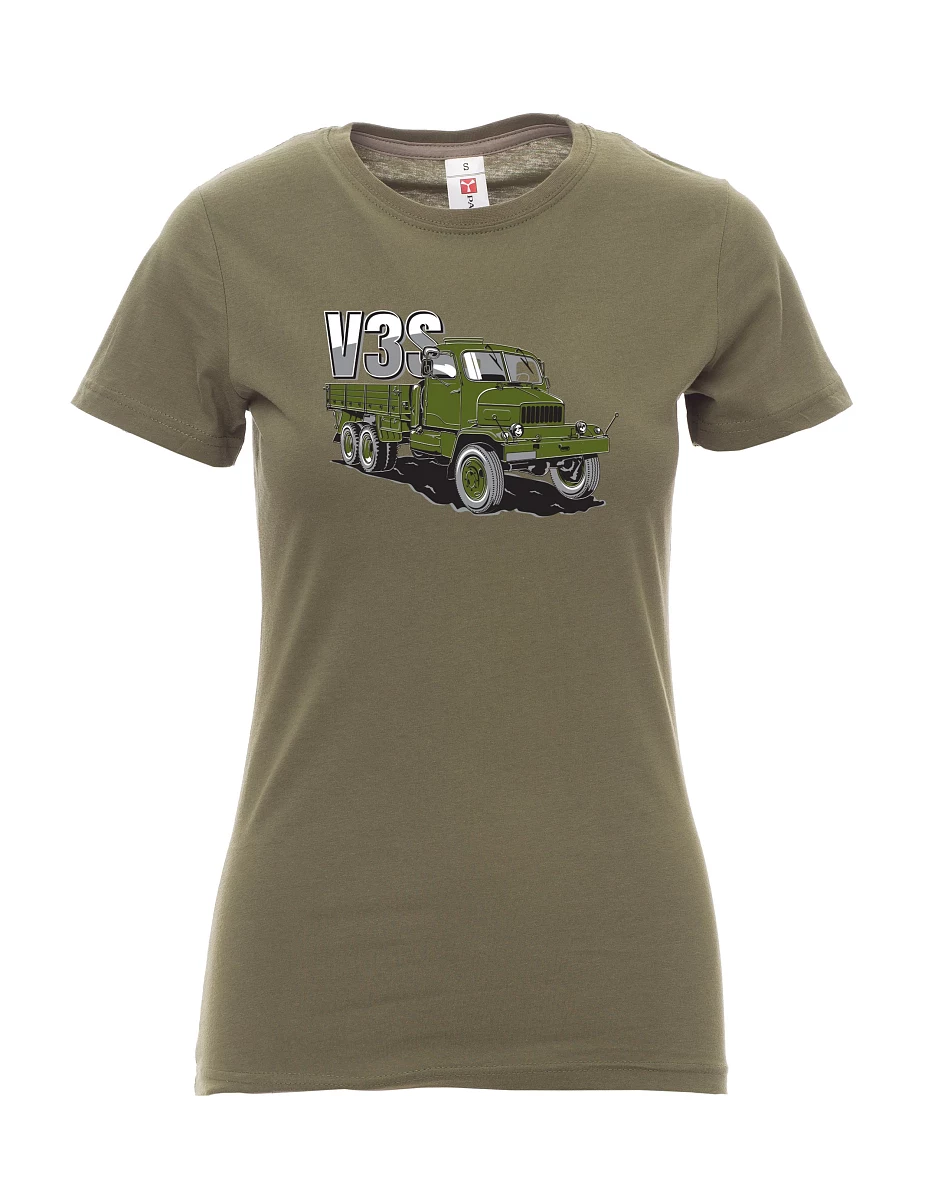 Maglia da donna cachi Camion V3S Camion con pianale