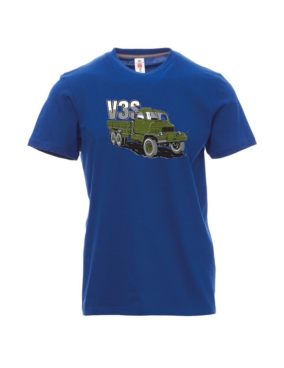 Maglia da uomo blu Camion V3S Camion con pianale