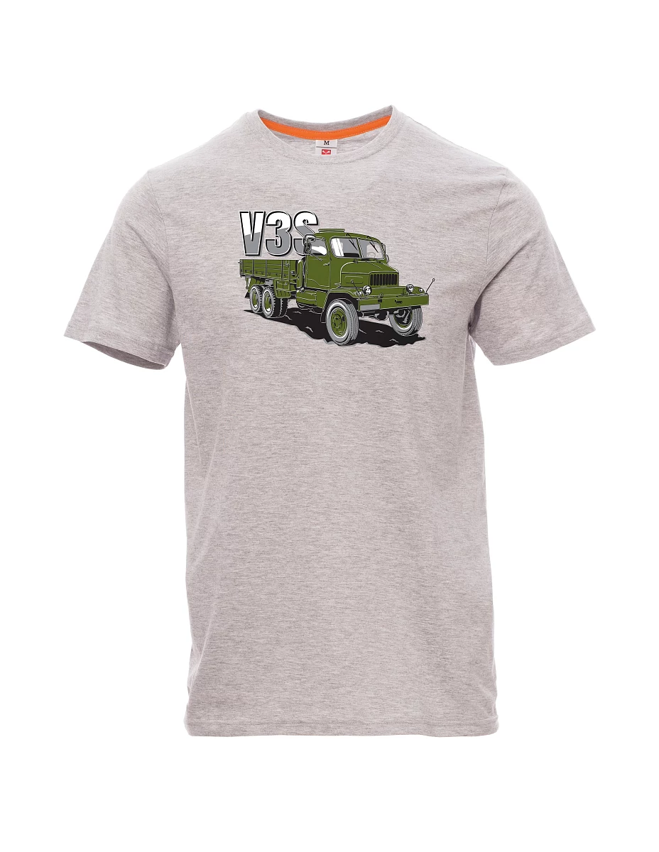 Maglia da uomo grigio melange Camion V3S Camion con pianale