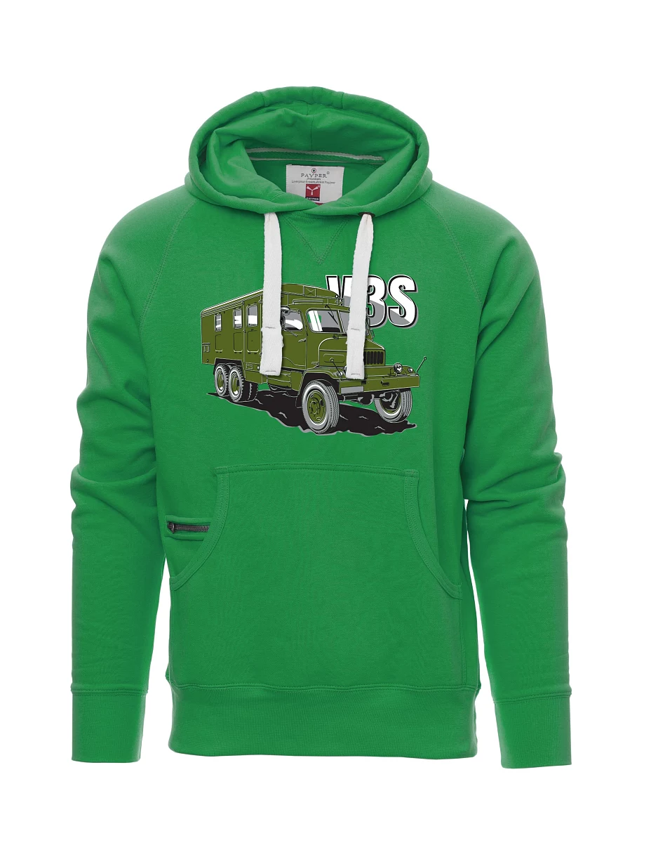 Felpa da uomo verde Camion V3S Mobiletto