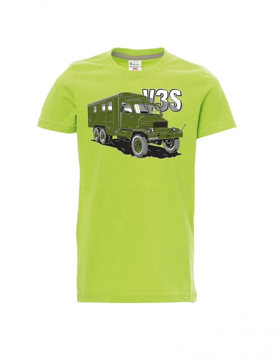 Maglia da bambino verde chiaro Camion V3S Mobiletto