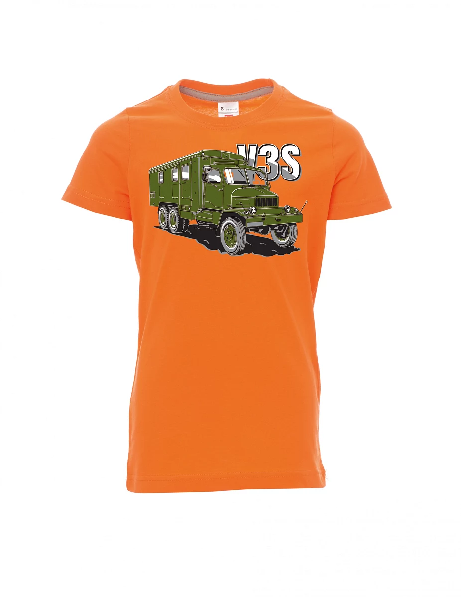 Maglia da bambino arancione Camion V3S Mobiletto