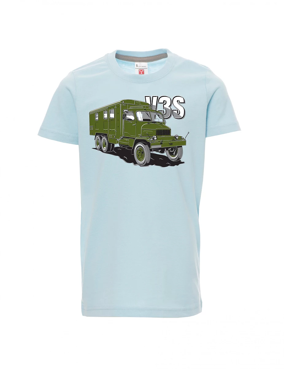 Maglia da bambino blu pallido Camion V3S Mobiletto