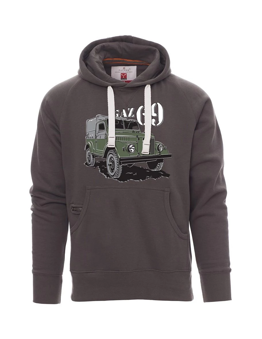 Felpa da uomo grigia GAZ 69