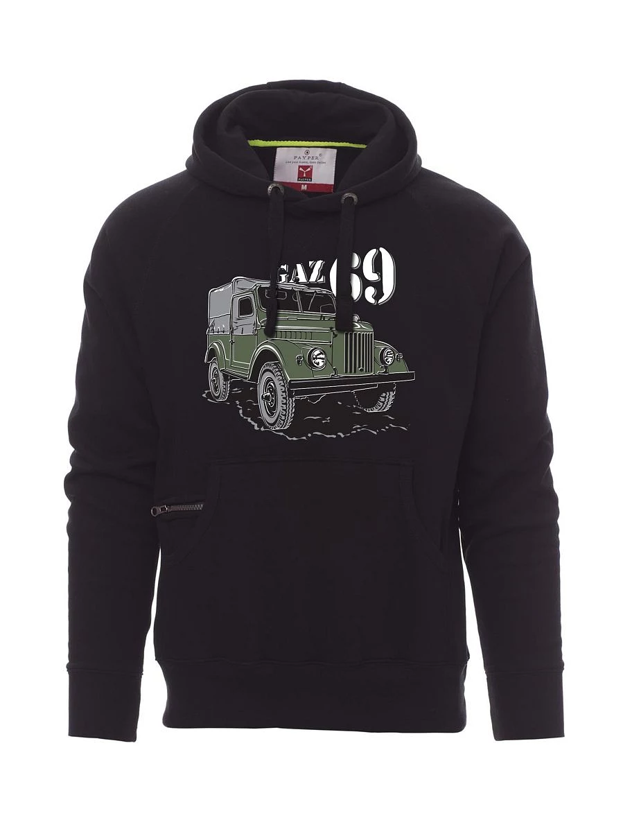 Felpa da uomo nera GAZ 69