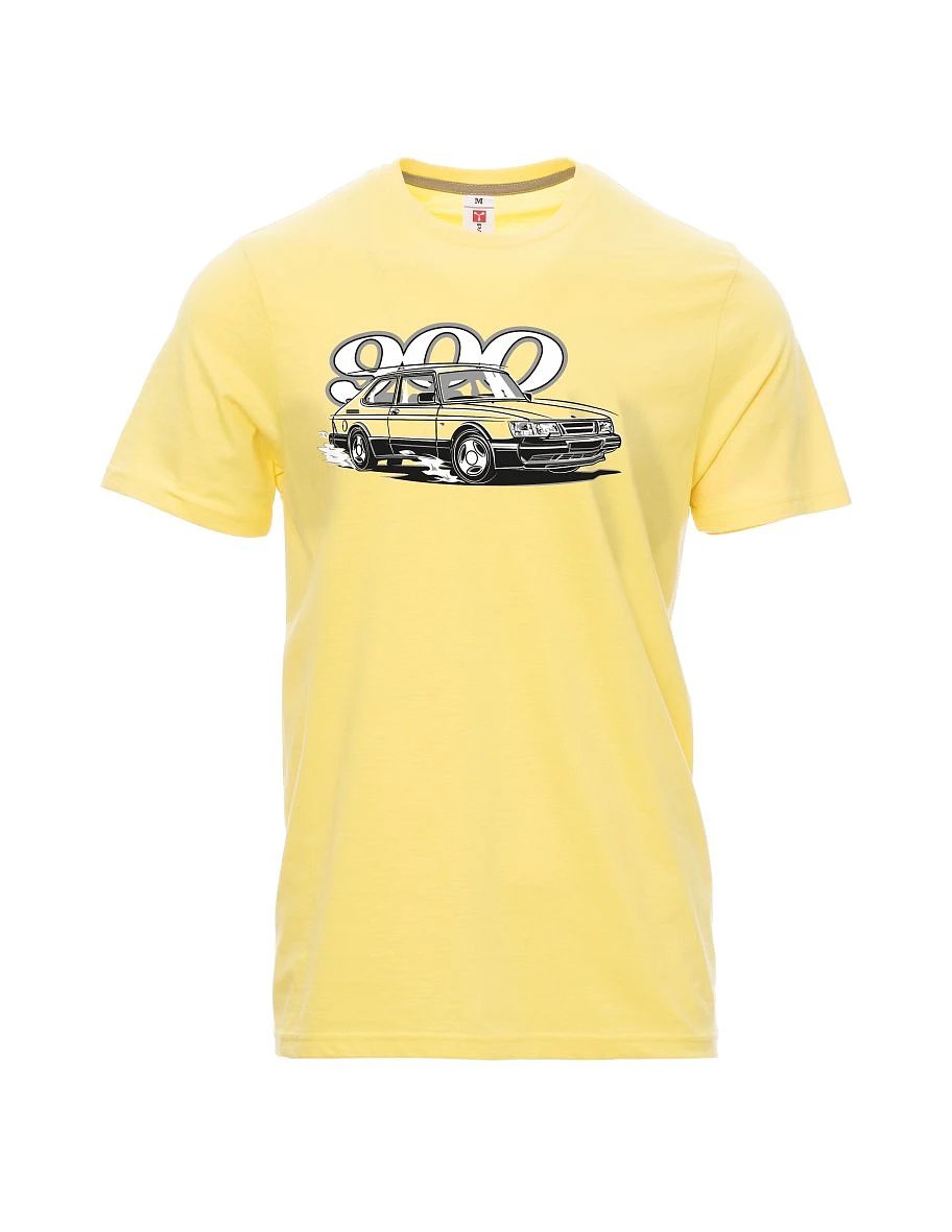 Maglia da uomo giallo chiaro Saab 900