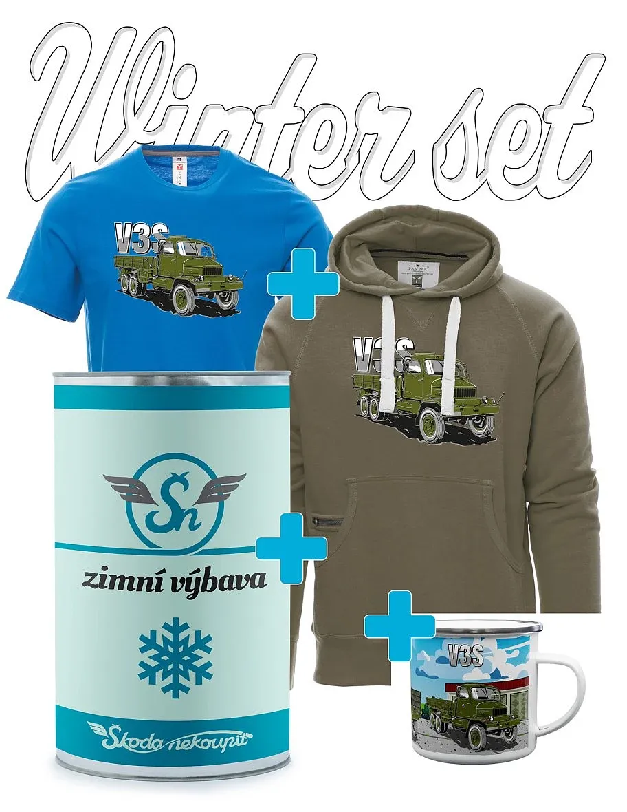 Set regalo invernale con Camion V3S Camion con pianale