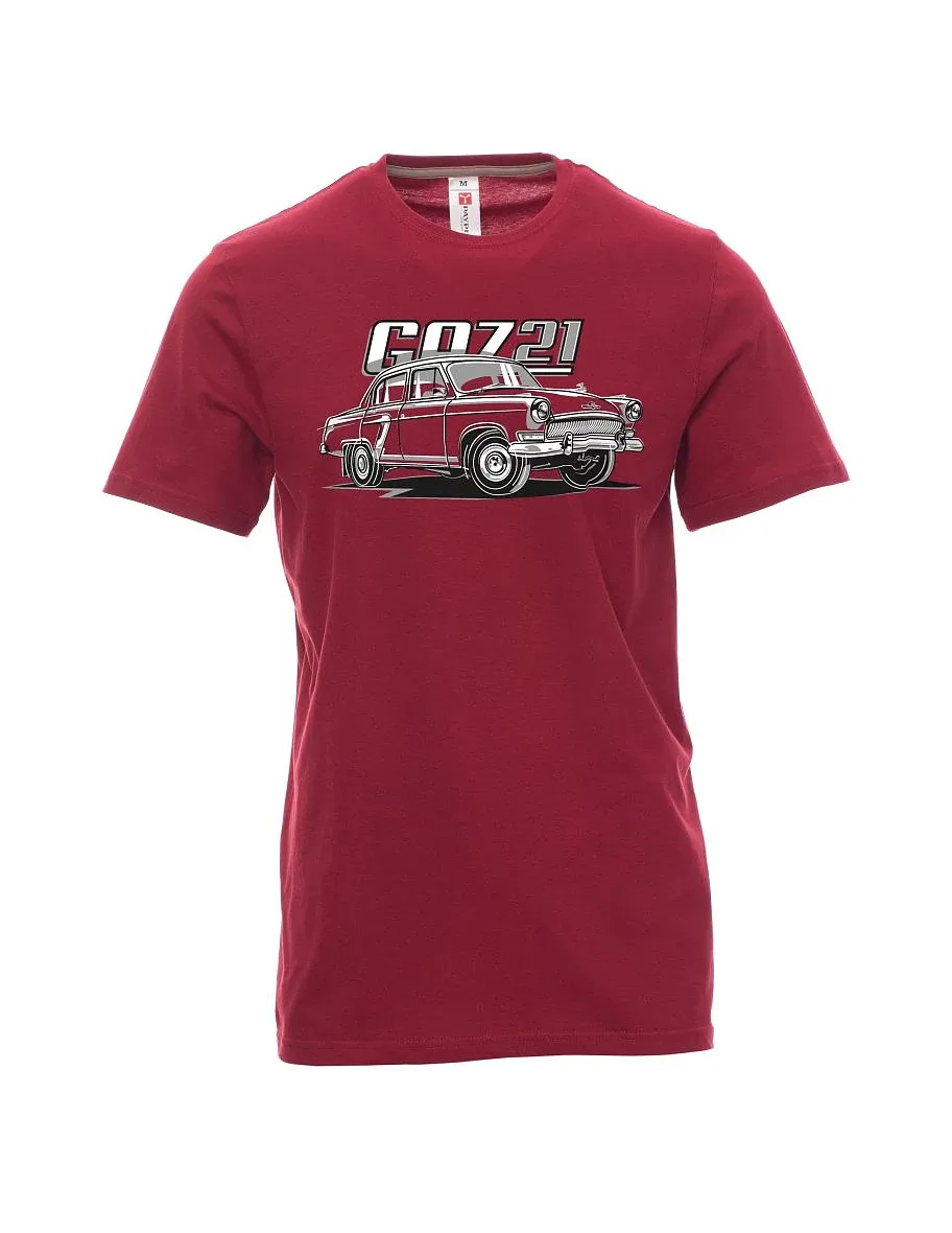 Maglia da uomo rosso scuro GAZ 21