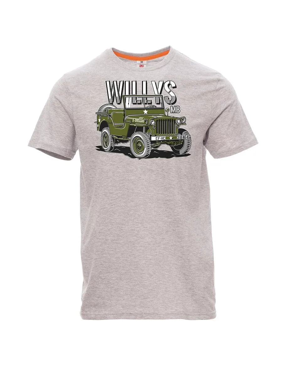 Maglia da uomo grigio melange Willys MB