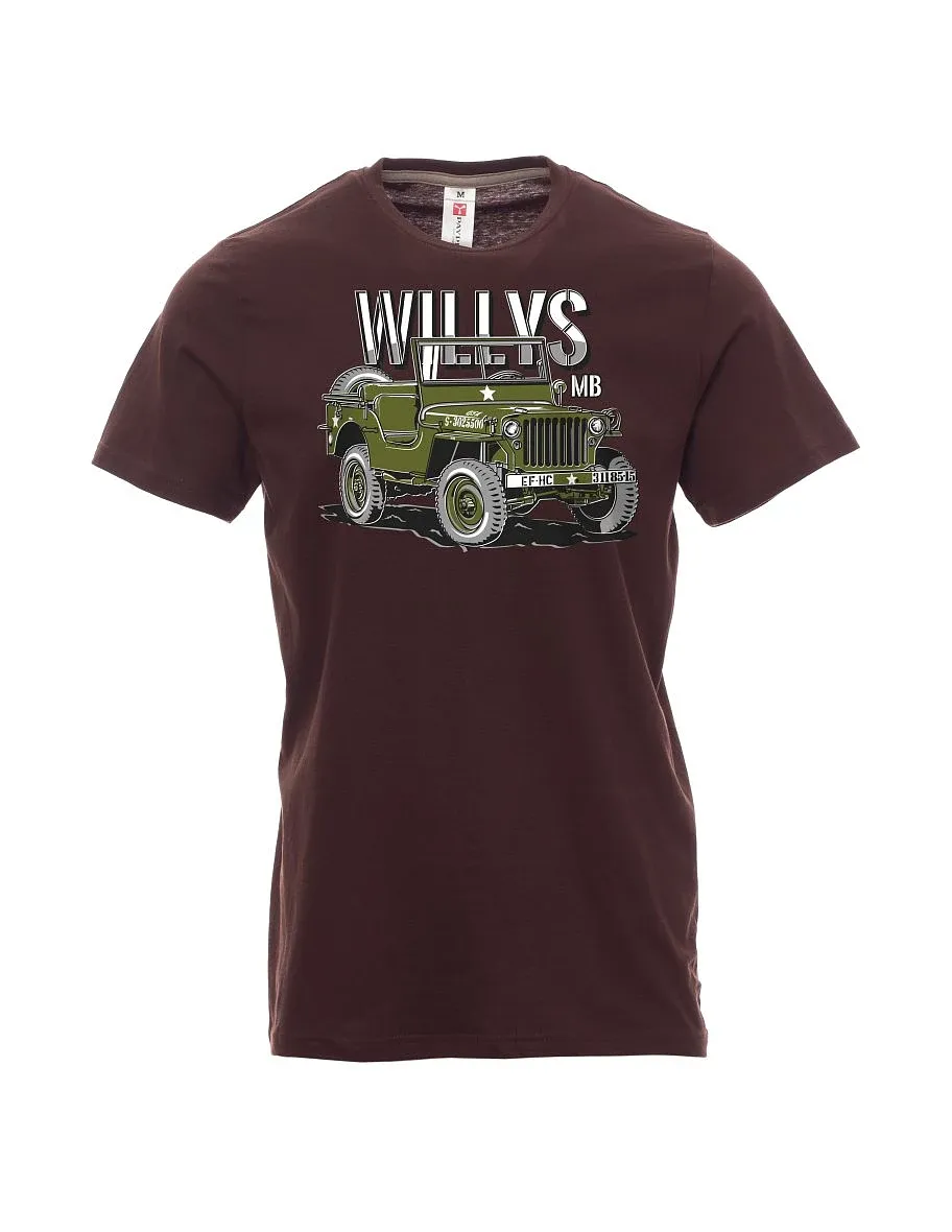 Maglia da uomo marrone scuro Willys MB