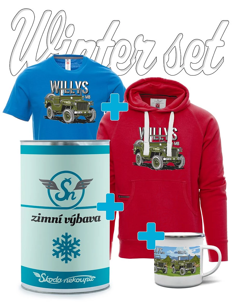 Set regalo invernale con Willys MB