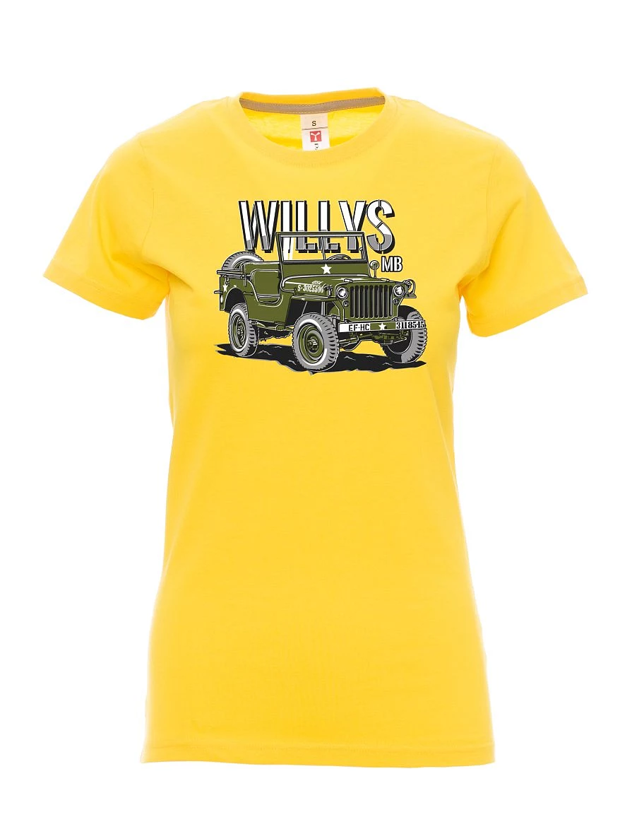 Maglia da donna gialla Willys MB