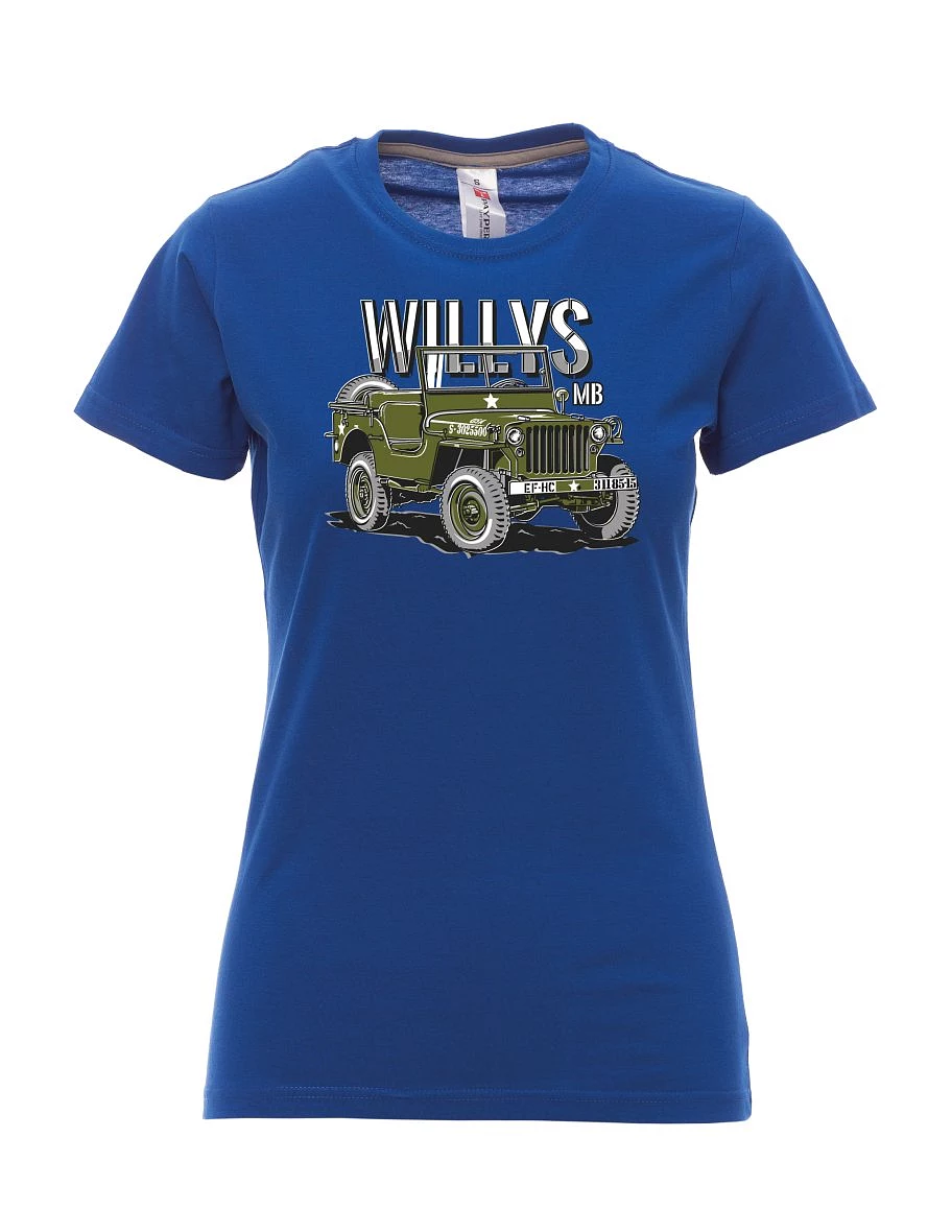 Maglia da donna blu reale Willys MB