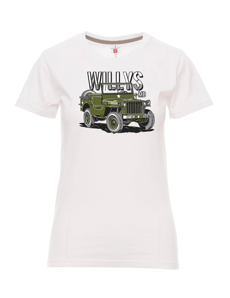 Maglia da donna bianca Willys MB