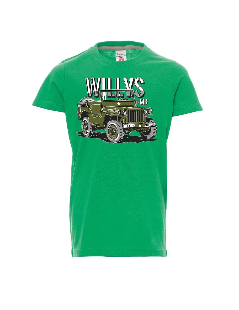 Maglia da bambino verde Willys MB