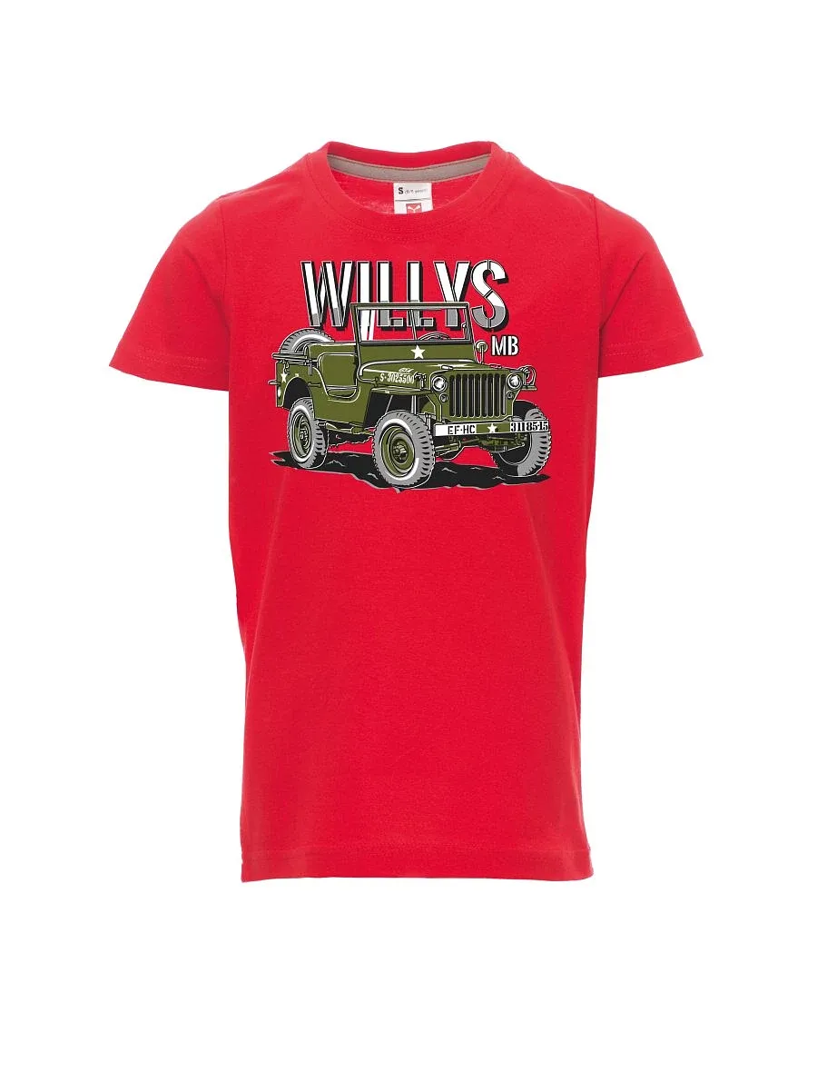 Maglia da bambino rossa Willys MB