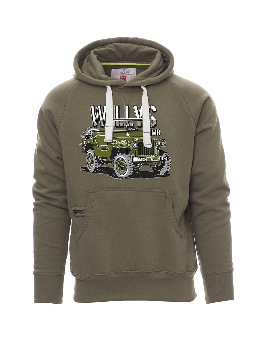 Felpa da uomo cachi Willys MB