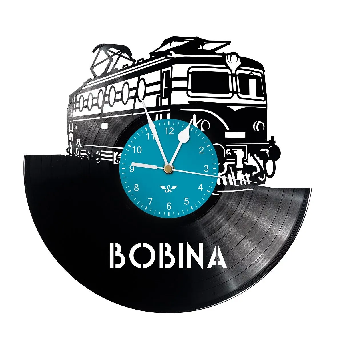 Orologio di disco in vinile con motivo Locomotiva 140