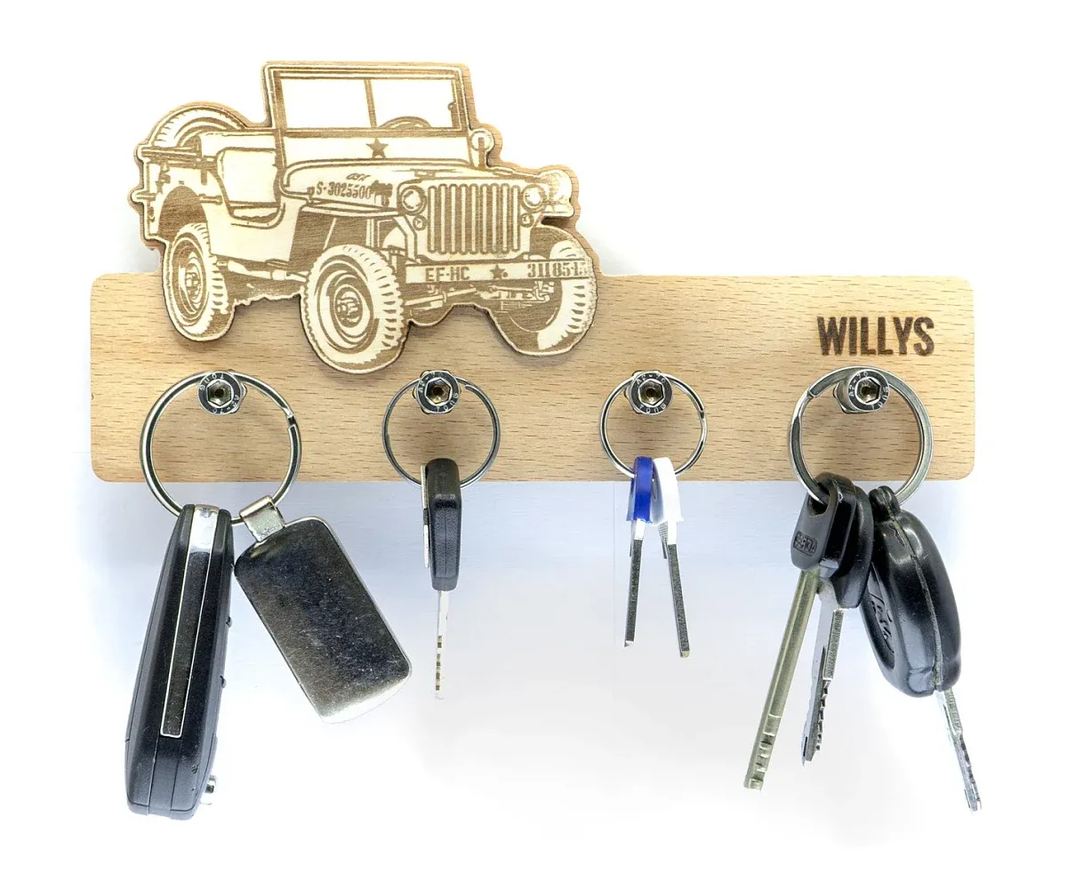 Appendichiavi in legno la Willys MB