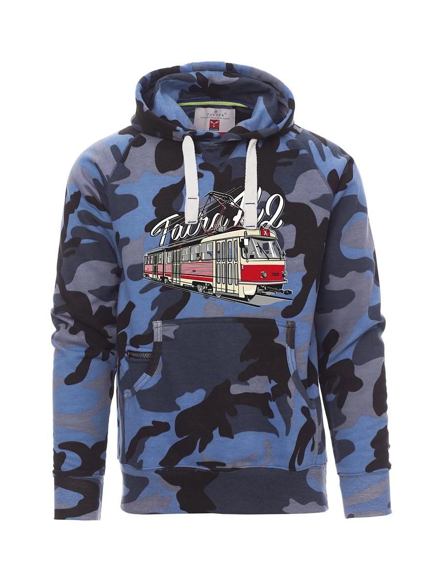 Felpa da uomo camuffare blu  Tram K2