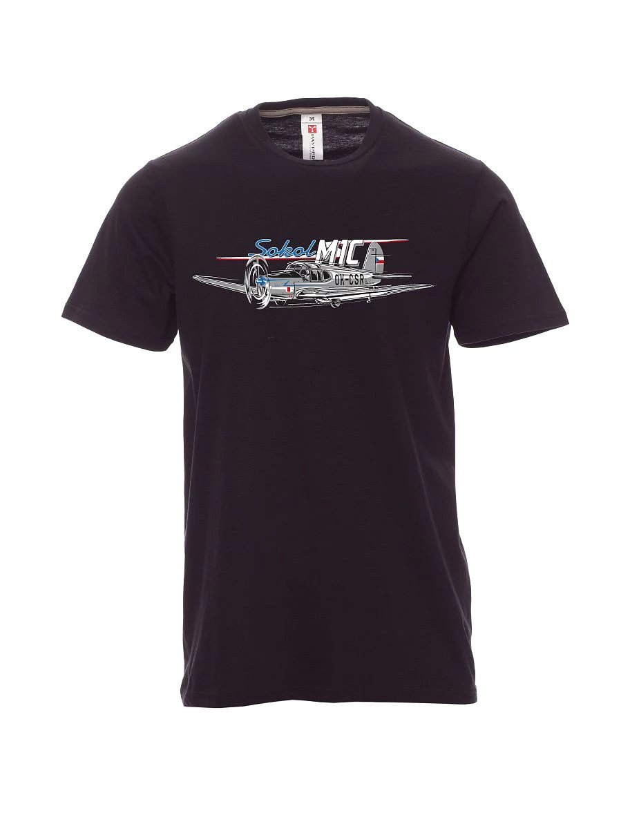 Maglia da uomo nera Aereo Sokol