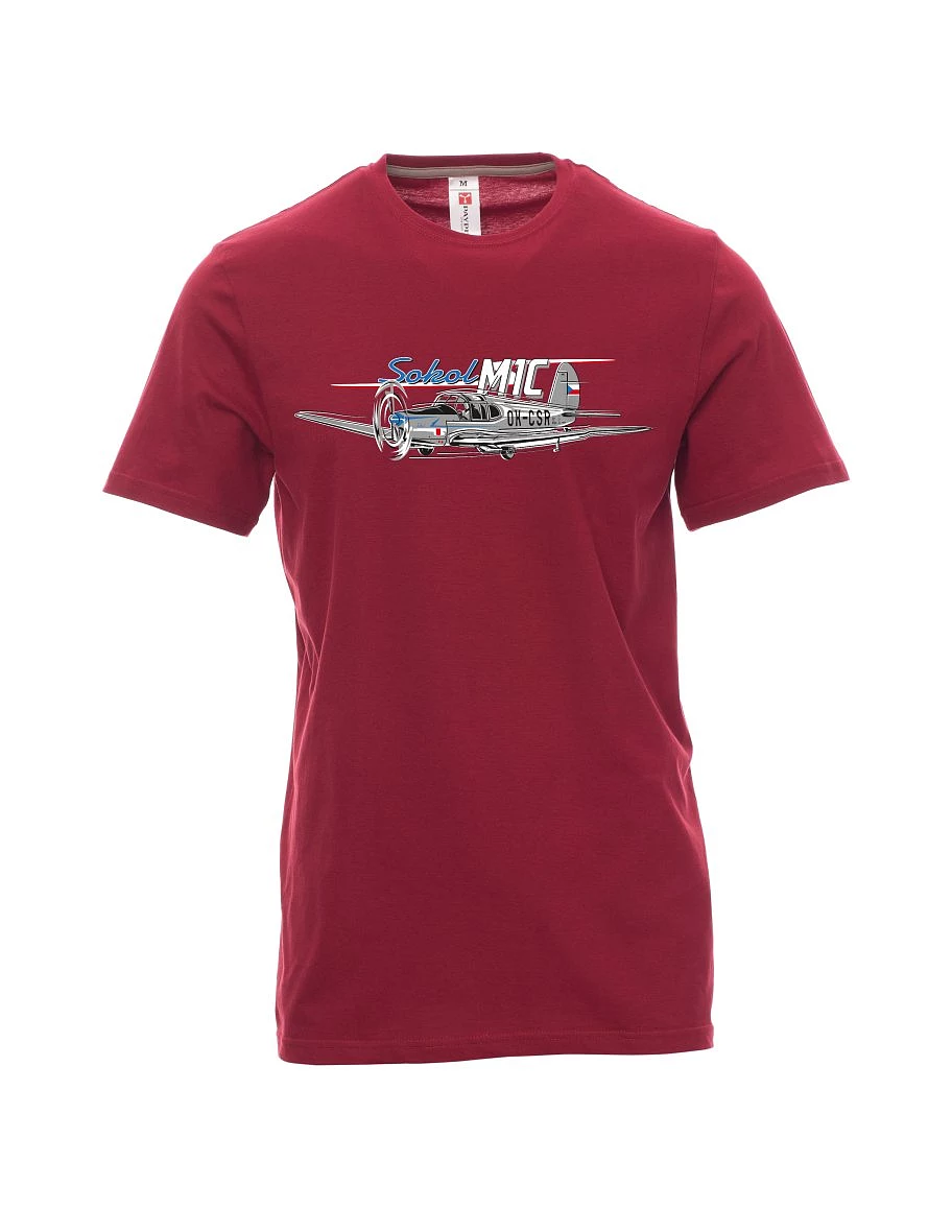 Maglia da uomo rosso scuro Aereo Sokol