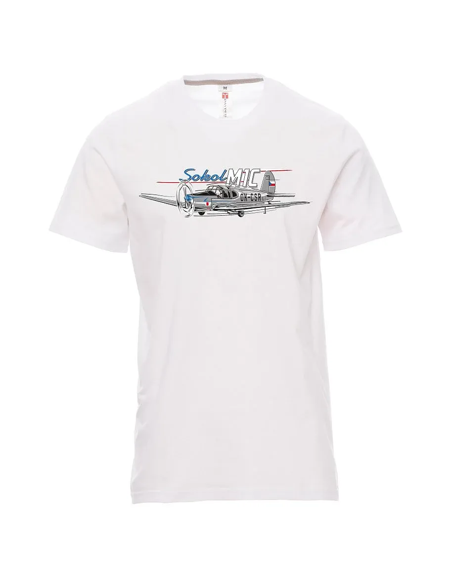 Maglia da uomo bianca Aereo Sokol