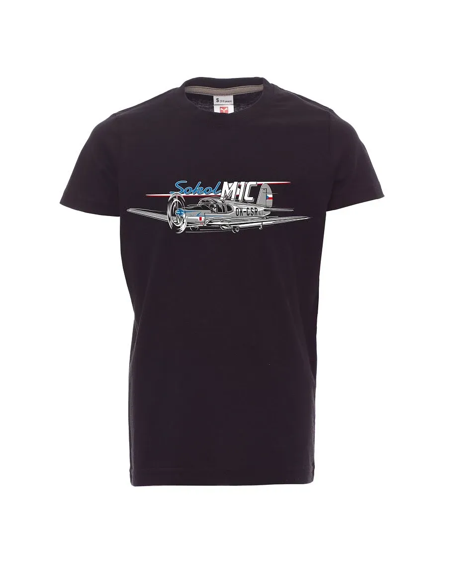 Maglia da bambino nera Aereo Sokol