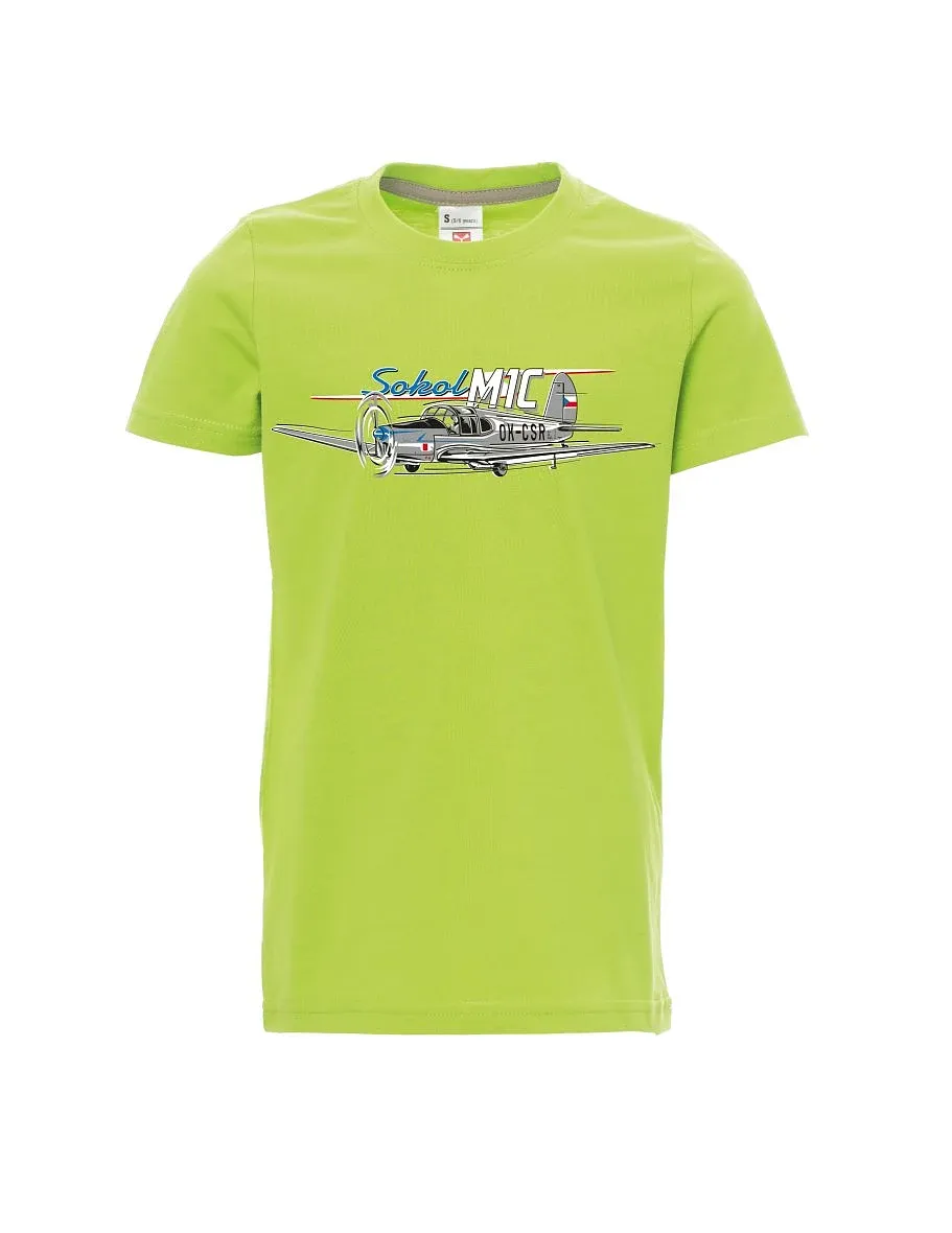 Maglia da bambino verde chiaro Aereo Sokol