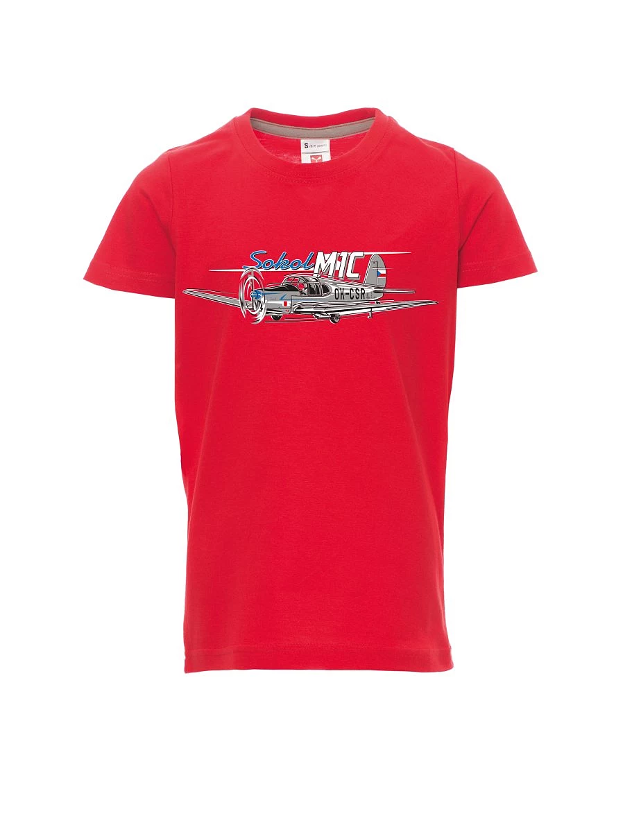 Maglia da bambino rossa Aereo Sokol