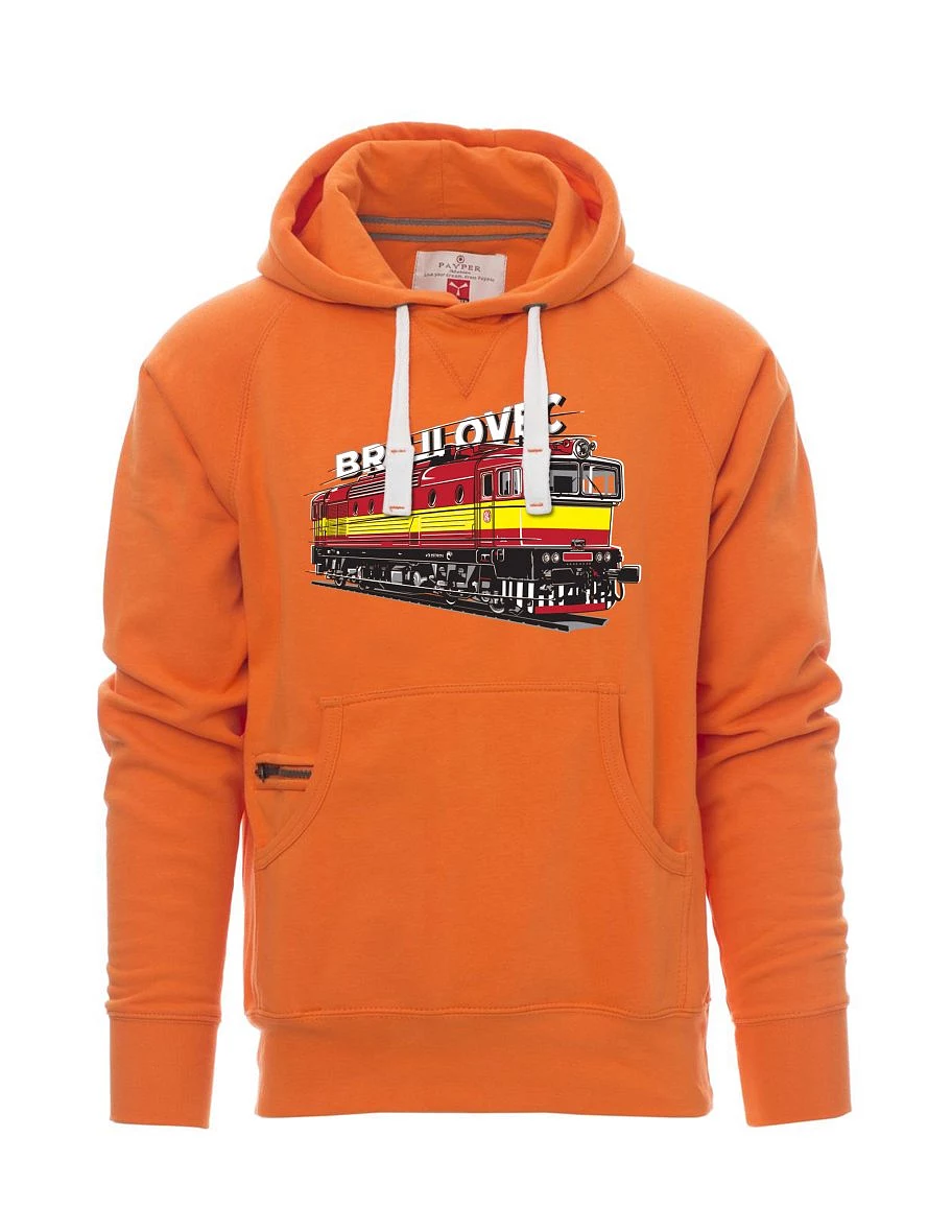 Felpa da uomo arancione Locomotiva 753