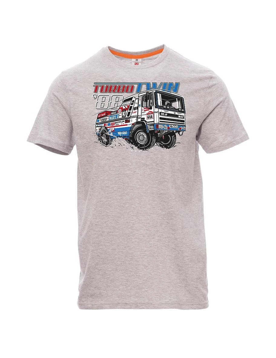 Maglia da uomo grigio melange TurboTwin da dakar 1988