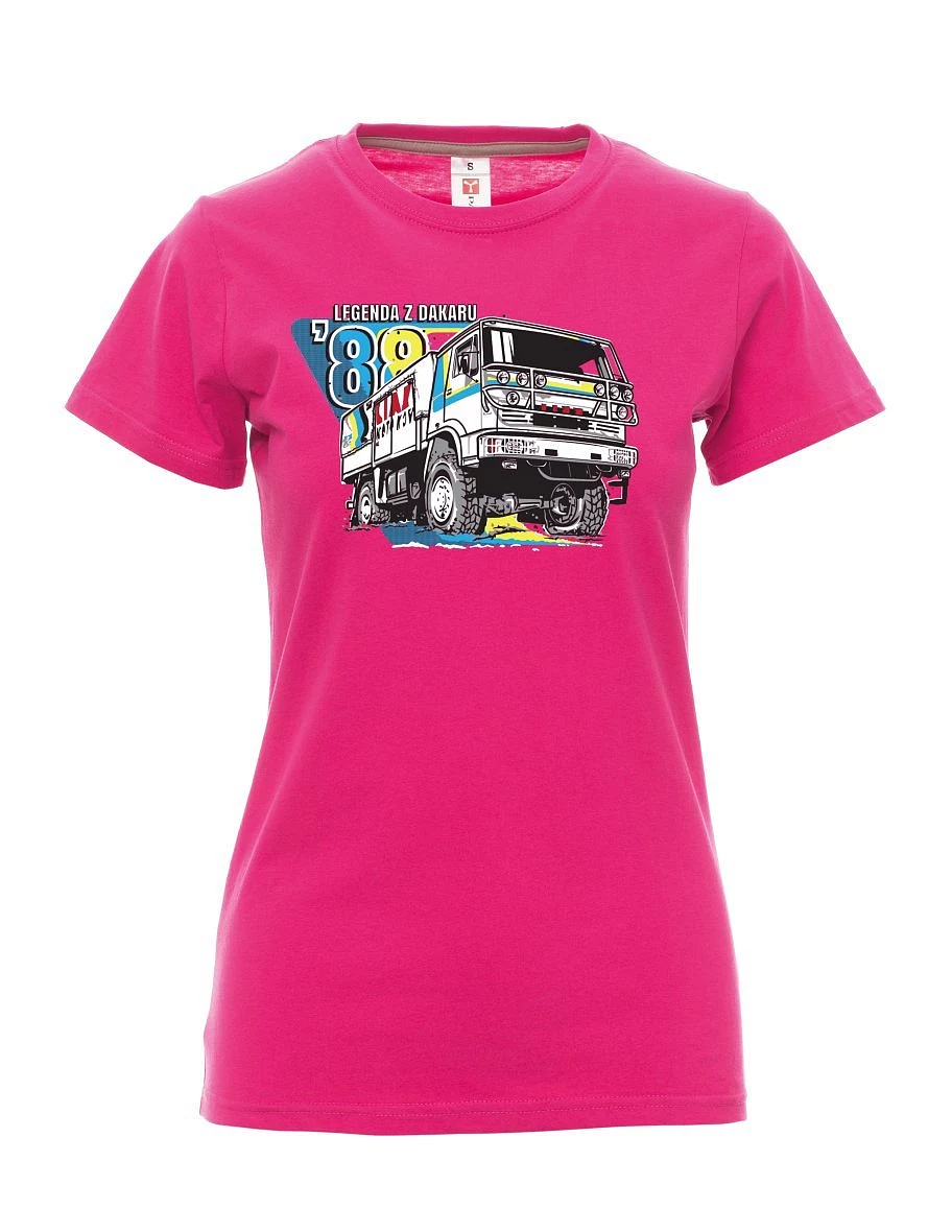 Maglia da donna rosa TurboTwin da Dakar 1988