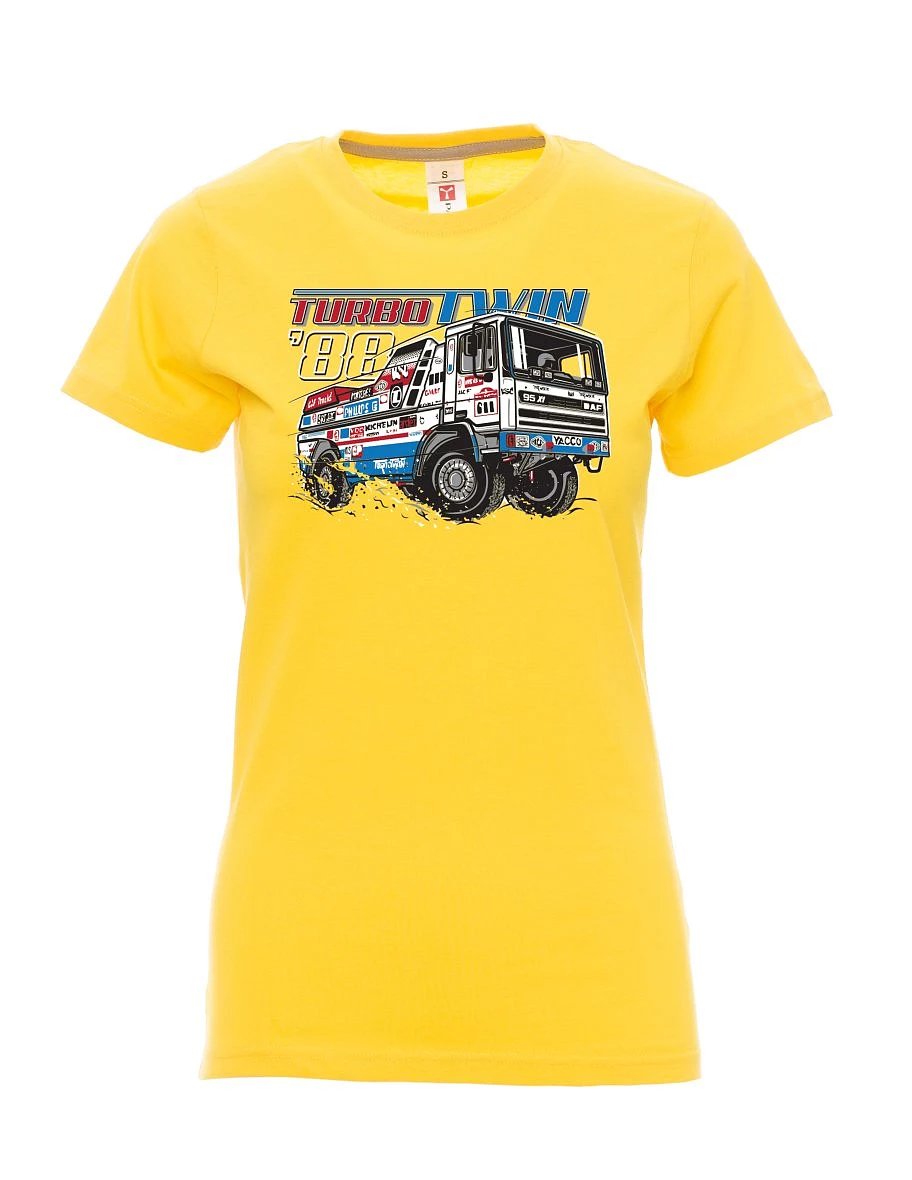 Maglia da donna gialla TurboTwin da Dakar 1988