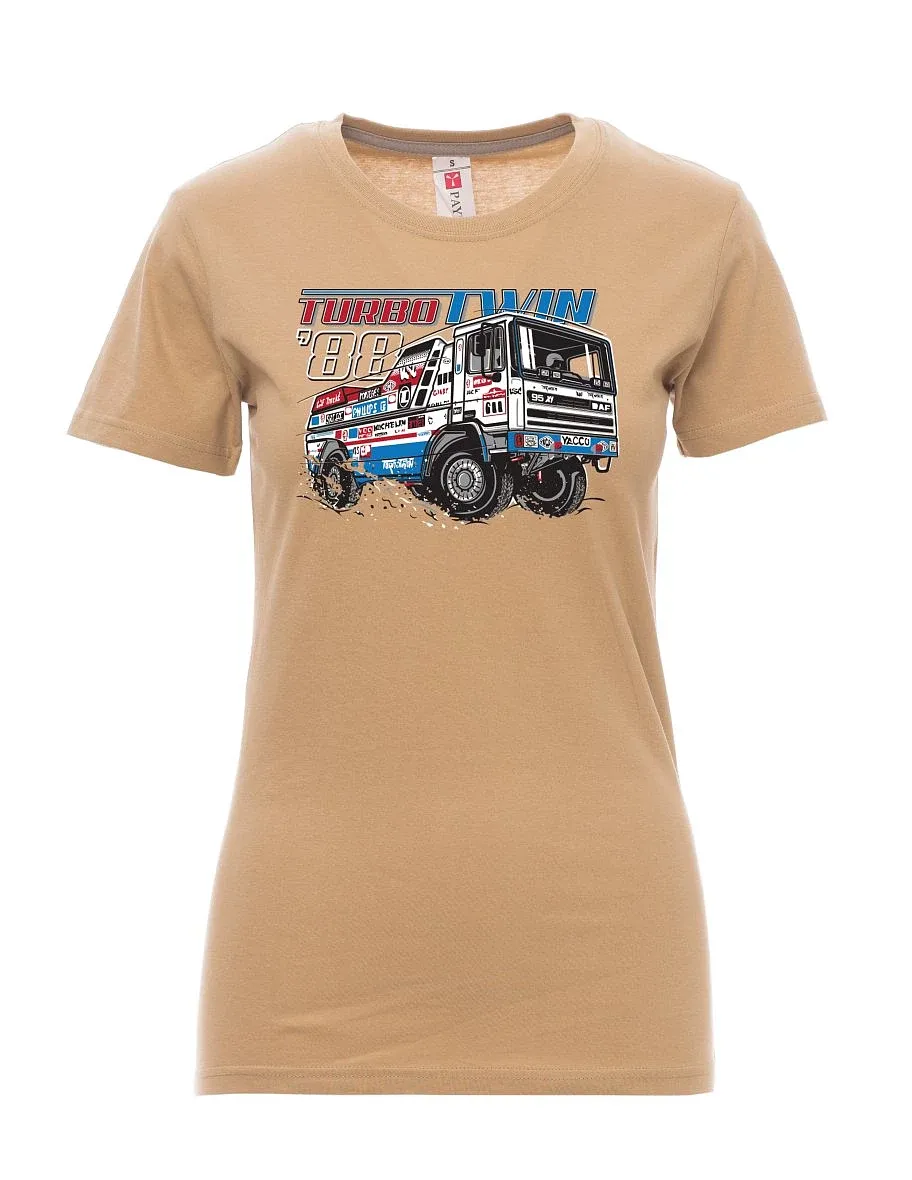 Maglia da donna marrone TurboTwin da Dakar 1988