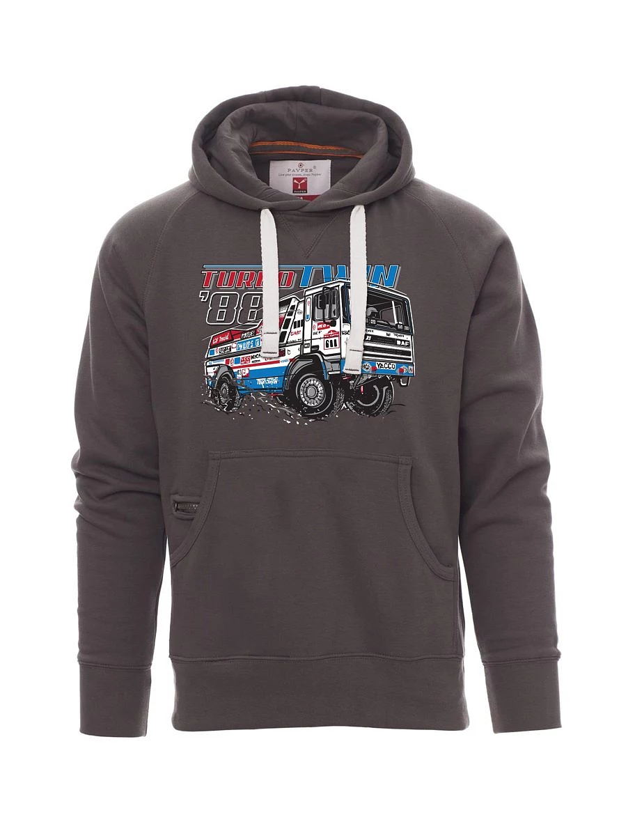 Felpa da uomo grigia TurboTwin da Dakar 1988