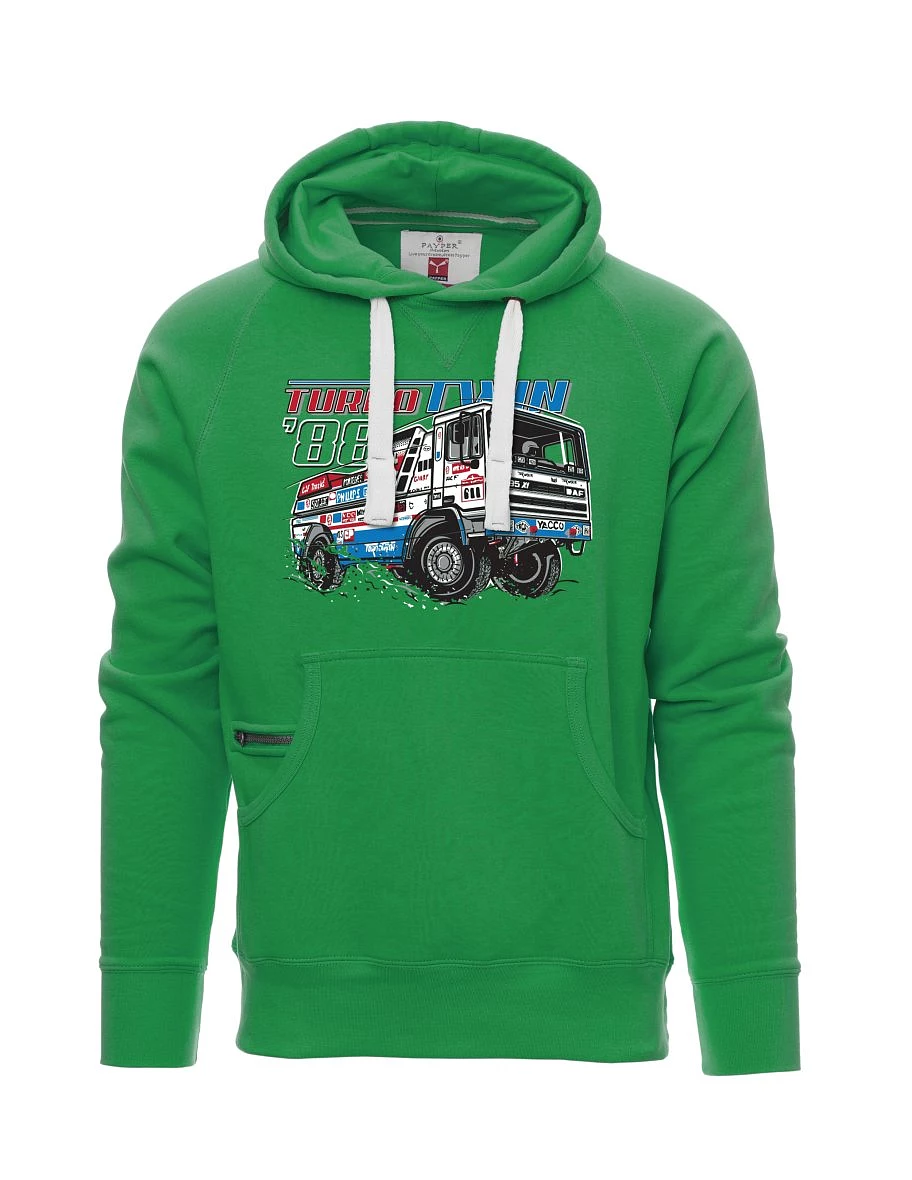 Felpa da uomo verde TurboTwin da Dakar 1988