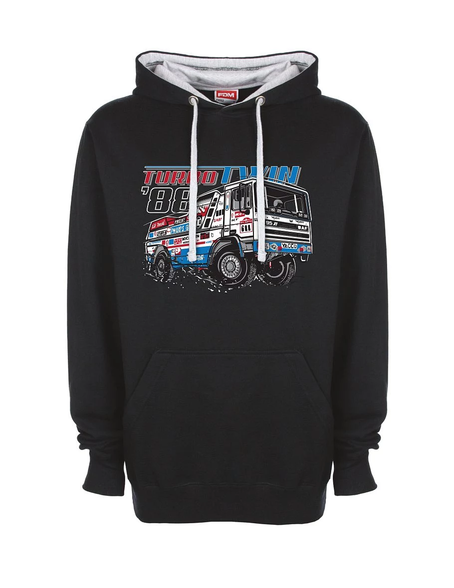 Felpa grigio-nera TurboTwin da Dakar 1988