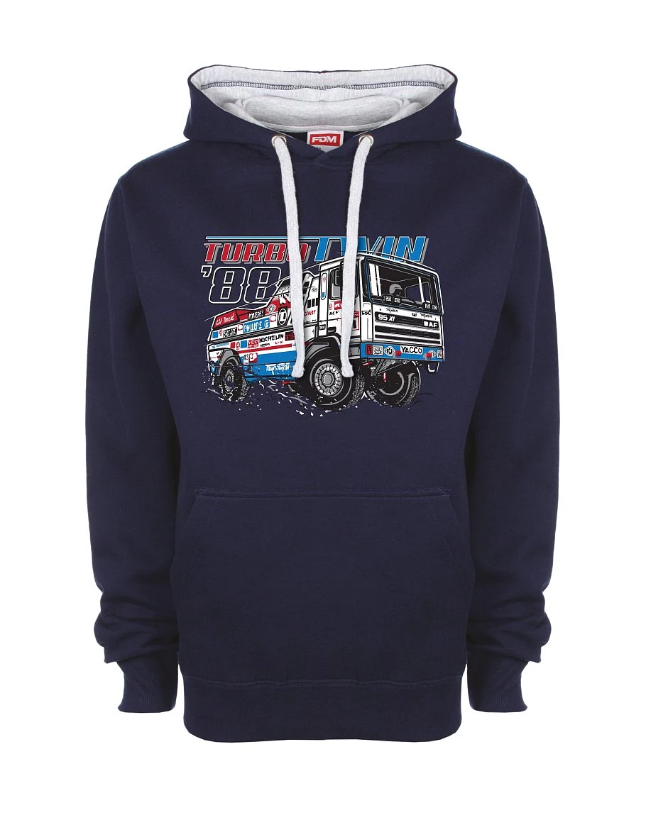 Felpa grigio-blu marino TurboTwin da Dakar 1988