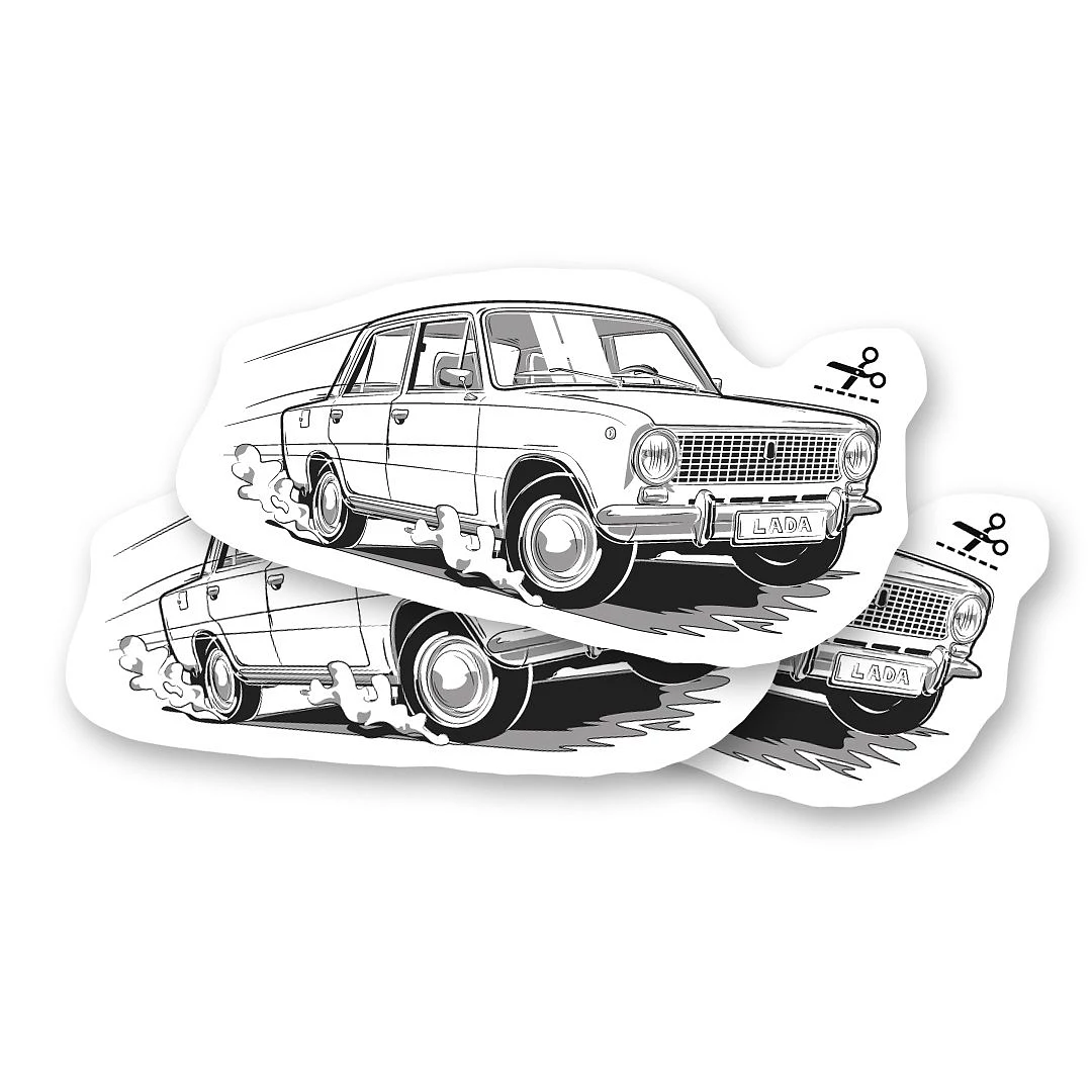 Tatuaggio temporaneo con i veterani Lada 1200