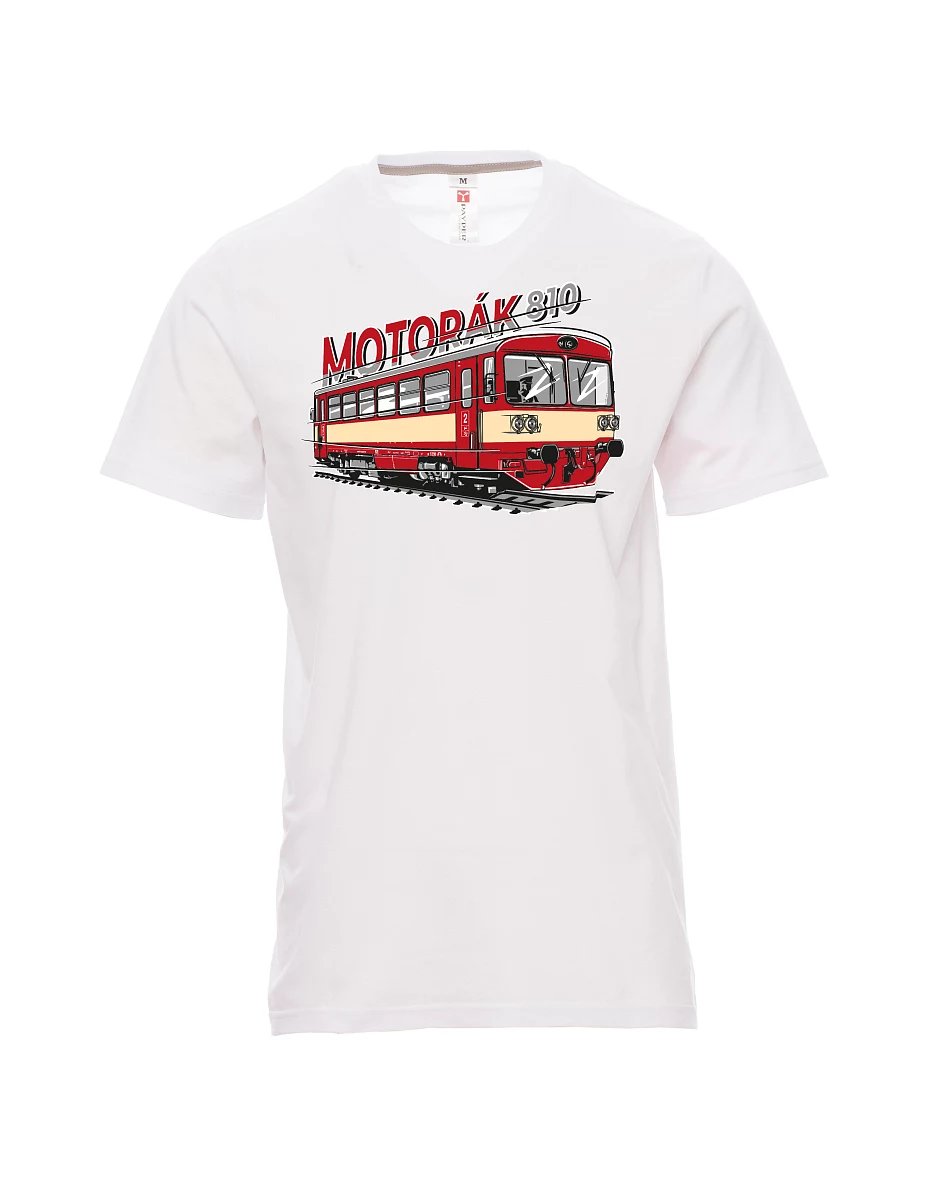 Maglia da uomo bianca Treno motore 810