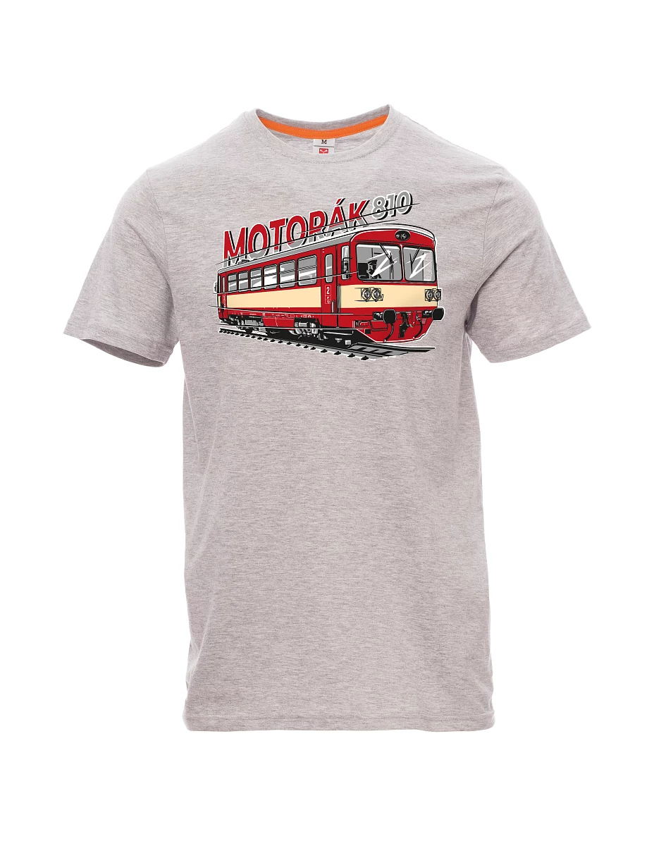 Maglia da uomo grigio melange Treno motore 810