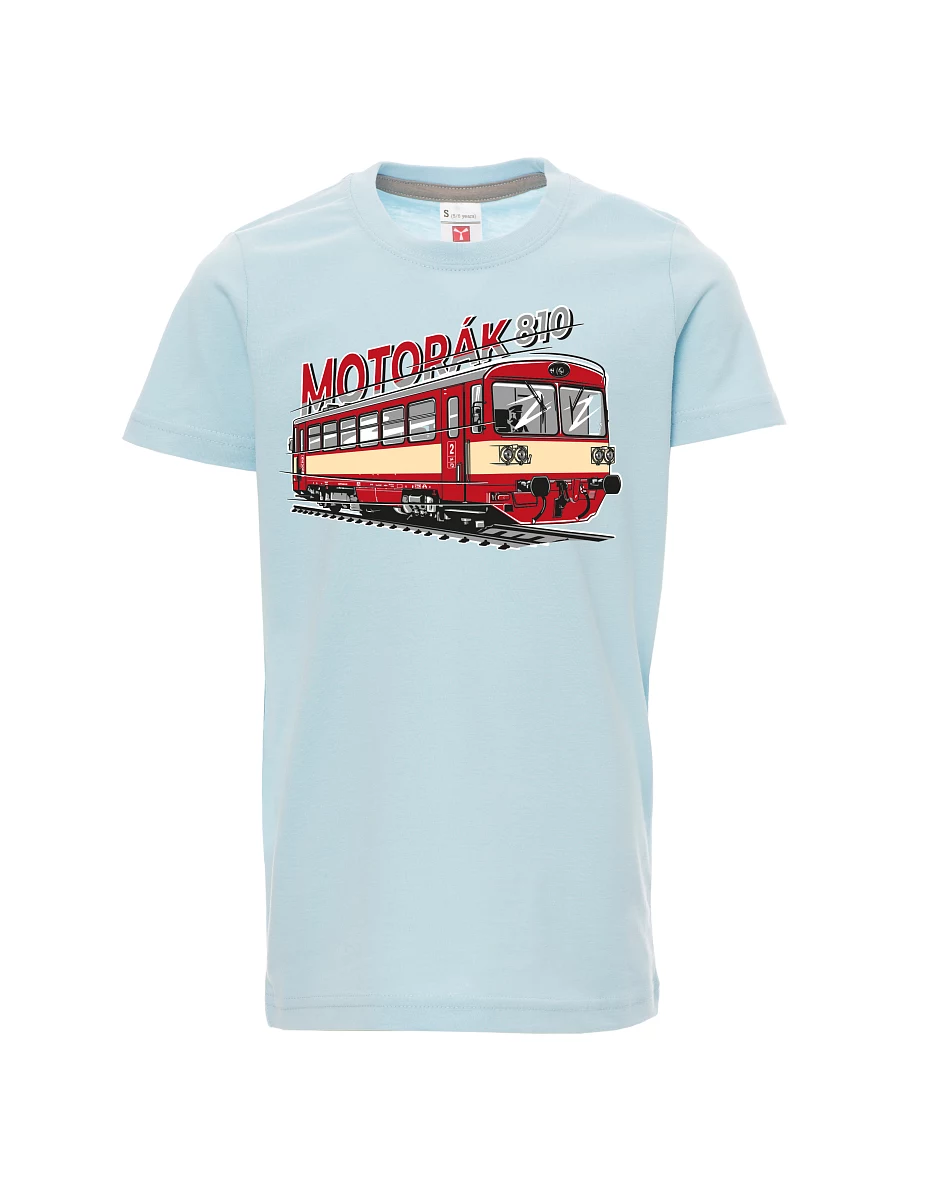 Maglia da bambino blu pallido Treno motore 810