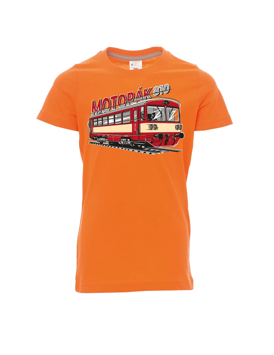 Maglia da bambino arancione Treno motore 810
